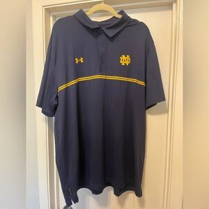 Set of 2 Under Armour Notre Dame 3XL polo EUC